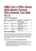 S-Tier NBEO Part 3 PEPS Clinical Skills Master Protocol & Test Bank &lpar;2026&sol;2027&rpar; &vert; 20&plus; Elite Scenarios