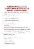 NUR 2063 Exam 3 V1&ndash;V3 &vert; NUR2063 Exam 3 V1&ndash;V3 &vert; Essentials of Pathophysiology &vert; Rasmussen University &vert; Complete Exam Bundle with Detailed Verified Answers
