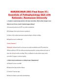 NUR2063&sol;NUR 2063 Final Exam V3 &vert; &NewLine;Essentials of Pathophysiology Q&A with &NewLine;Rationale &vert; Rasmussen University 