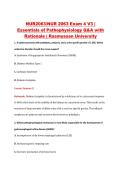 NUR2063&sol;NUR 2063 Exam 4 V3 &vert; &NewLine;Essentials of Pathophysiology Q&A with &NewLine;Rationale &vert; Rasmussen University 