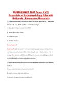 NUR2063&sol;NUR 2063 Exam 4 V2 &vert; &NewLine;Essentials of Pathophysiology Q&A with &NewLine;Rationale &vert; Rasmussen University 