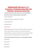 NUR 2063 Exam 2 V1&ndash;V3 &vert; NUR2063 Exam 2 V1&ndash;V3 &vert; Essentials of Pathophysiology &vert; Rasmussen University &vert; Complete Exam Bundle with Detailed Verified Answers