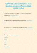 QMAP Test &lpar;Latest Update 2026 &sol; 2027&rpar; Questions with Correct Answers &lbrace;Grade A&rcub;100&percnt; Verified&NewLine;&NewLine;
