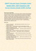 QMAP Colorado Expert Strategies &lpar;Latest Update 2026 &sol; 2027&rpar; Questions with Correct Answers &lbrace;Grade A&rcub;100&percnt; Verified&NewLine;&NewLine;
