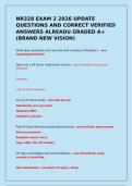 NR328 EXAM 2 2026 UPDATE QUESTIONS AND CORRECT VERIFIED ANSWERS ALREADU GRADED A&plus; &lpar;BRAND NEW VISION&rpar;