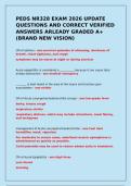 PEDS NR328 EXAM 2026 UPDATE QUESTIONS AND CORRECT VERIFIED ANSWERS ARLEADY GRADED A&plus; &lpar;BRAND NEW VISION&rpar;