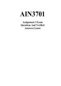AIN3701 Assignment 3 Exam Questions And Verified Answers&vert; Latest
