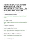 GROWTH AND DEVELOPMENT ACROSS THE&NewLine;LIFESPAN EXAM 3 2026 COMPLETE&NewLine;QUESTIONS AND SOLUTIONS GRADED A PLUS&NewLine;HUMAN DEVELOPMENT REVIEW GUIDE