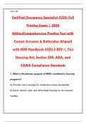 CERTIFIED OCCUPANCY SPECIALIST &lpar;COS&rpar; EXAM &vert; COMPLETE STUDY GUIDE & PRACTICE QUESTIONS PDF