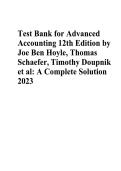 Test Bank for Advanced Accounting 12th Edition by Hoyle