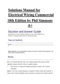 Solutions Manual for Electrical Wiring Commercial 18th Edition by Simmons &lpar;Chapters 1-42&rpar;