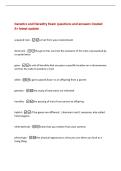 GENETICS 2026 Exam questions and answers Graded A&plus; latest&NewLine;update