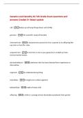 Genetics and Heredity NC 5th Grade Exam questions and&NewLine;answers Graded A&plus; latest update&NewLine;