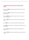 Genetics Exam questions and answers Graded A&plus; latest&NewLine;update