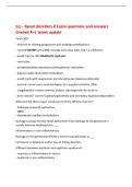 GU - Renal disorders II Exam questions and answers&NewLine;Graded A&plus;&vert; latest update&NewLine;Tx of CKD&quest;&NewLine;- directed at slowing progression and treating complications&NewLine;- control DM&sol;BP &lpar;ACEi&sol;ARB&comma; thiazide early loop later&comma; SGLT-2 inhibitors&rpar;&NewLine;- avoid risks for AKI &lpar;NSAIDs