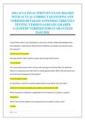 AHA ACLS FINAL WRITTEN EXAM 2024&sol;2025 &NewLine;WITH ACTUAL CORRECT QUESTIONS AND &NewLine;VERIFIED DETAILED ANSWERS&vert;CURRENTLY &NewLine;TESTING VERSION&vert;ALREADY GRADED &NewLine;A&plus;&vert;EXPERT VERIFIED FOR GUARANTEED &NewLine;PASS 2026 