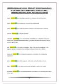 500 GRE VOCABULARY WORDS -GRADUATE RECORD EXAMINATION &vert; ACTUAL EXAM QUESTIONS WITH WELL DETAILED CORRECT ANSWERS&vert;GRADED A&plus;&vert;BRAND NEW 2026&sol;2027 UPDATE