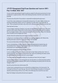 ATI PN Management Final Exam Questions and Answers 100&percnt; &NewLine;Pass &lpar;Verified&rpar; 2026 &sol; 2027