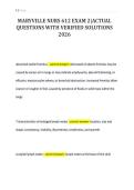 MARYVILLE NURS 612 EXAM 2&vert;ACTUAL&NewLine;QUESTIONS WITH VERIFIED SOLUTIONS&NewLine;2026&NewLine;