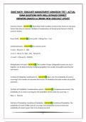GMAT MATH -GRADUATE MANAGEMENT ADMISSION TEST &vert; ACTUAL EXAM QUESTIONS WITH WELL DETAILED CORRECT ANSWERS&vert;GRADED A&plus;&vert;BRAND NEW 2026&sol;2027 UPDATE