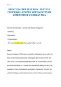 NREMT PRACTICE TEST BANK - MULTIPLE&NewLine;CHOICE&vert;WELL REVISED ASSESSMENT EXAM&NewLine;WITH PERFECT SOLUTIONS 2026&NewLine;