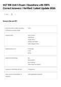 MLT 108 Unit 5 Exam &vert; Questions with 100&percnt;&NewLine;Correct Answers &vert; Verified &vert; Latest Update 2026
