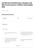 MLT 108 Unit 5 KAHOOT Exam &vert; Questions with&NewLine;100&percnt; Correct Answers &vert; Verified &vert; Latest Update&NewLine;2026