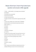 Master Electrician-s Exam Prep Guide Exam question and answers 2026 upgrade&period;