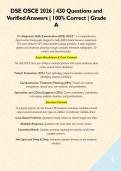 DSE OSCE 2026 BUNDLE &vert; Questions and Verified Answers &vert; 100&percnt; Correct &vert; Grade A