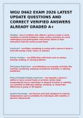 WGU D662 EXAM 2026 LATEST UPDATE QUESTIONS AND CORRECT VERIFIED ANSWERS ALREADY GRADED A&plus;