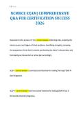 NCMHCE EXAM&vert; COMPREHENSIVE&NewLine;Q&A FOR CERTIFICATION SUCCESS&NewLine;2026