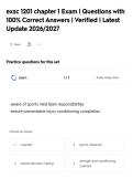 exsc 1201 chapter 1 Exam &vert; Questions with&NewLine;100&percnt; Correct Answers &vert; Verified &vert; Latest&NewLine;Update 2026&sol;2027