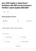 exsc 1400 chapter 4-sleep Exam &vert;&NewLine;Questions with 100&percnt; Correct Answers &vert;&NewLine;Verified &vert; Latest Update 2026&sol;2027&NewLine;