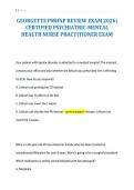 GEORGETTE PMHNP REVIEW EXAM 2026&vert;&NewLine;CERTIFIED PSYCHIATRIC-MENTAL&NewLine;HEALTH NURSE PRACTITIONER EXAM