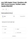 exsc 1400 chapter 1 Exam &vert; Questions with&NewLine;100&percnt; Correct Answers &vert; Verified &vert; Latest&NewLine;Update 2026&sol;2027