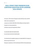 WALL STREET PREP PREMIUM EXAM&NewLine;&vert;CERTIFIED QUESTIONS WITH ANSWERS&NewLine;2026 UPDATE