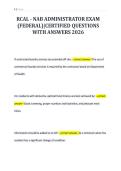 RCAL - NAB ADMINISTRATOR EXAM&NewLine;&lpar;FEDERAL&rpar;&vert;CERTIFIED QUESTIONS&NewLine;WITH ANSWERS 2026&NewLine;
