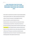 CCRN PEDIATRIC PRACTICE EXAM&NewLine;QUESTIONS FROM AACN&vert; WELL REVISED&NewLine;ASSESSMENT QUESTIONS AND ANSWERS&NewLine;2026&NewLine;