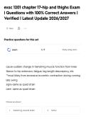 exsc 1201 chapter 17-hip and thighs Exam&NewLine;&vert; Questions with 100&percnt; Correct Answers &vert;&NewLine;Verified &vert; Latest Update 2026&sol;2027