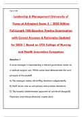 LEADERSHIP FINAL EXAM STUDY GUIDE &vert; COMPLETE PRACTICE QUESTIONS & VERIFIED ANSWERS PDF