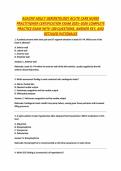 AGACNP ADULT-GERONTOLOGY ACUTE CARE NURSE PRACTITIONER CERTIFICATION EXAM 2025&ndash;2026 COMPLETE PRACTICE EXAM WITH 100 QUESTIONS&comma; ANSWER KEY&comma; AND DETAILED RATIONALES