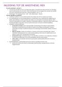 REX&colon; Samenvatting &plus; notities &plus; cursus &plus; ppt&colon; Inleiding tot anesthesiologie&colon; Rex  &vert; KU Leuven &vert; 2025&sol;26