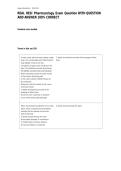 REAL HESI Pharmacology Exam Question WITH QUESTION AND ANSWER 100&percnt; CORRECT