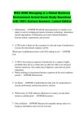WGU D080 Managing in a Global Business &NewLine;Environment Actual Exam Study Questions &NewLine;with 100&percnt; Correct Answers &vert; Latest Edition