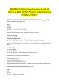 COS TDLR 5 Written Prep Assessment with all Correct & 100&percnt; Verified Answers &vert;Latest Version &vert;Already Graded A&plus;