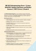 NR 283 Pathophysiology Exam 1 & Final Exam Compilation BUNDLE &lpar;Latest 2026&sol;2027 Update&rpar; Questions and Verified Answers &vert; 100&percnt; Correct &vert; Grade A