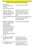 TDLR Lash Extension Exam with all Correct & 100&percnt; Verified Answers &vert;Latest Version &vert;Already Graded A&plus;