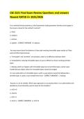 CSE 2221 Final Exam Review Questions and Answers &vert; 2025&sol;2026 Edition &vert; Comprehensive Study Guide and Exam Preparation Material