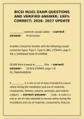 BICSI IN101 Exam 2026-2027 &ndash; Questions & Verified Answers 100&percnt; Correct&NewLine;&NewLine;
