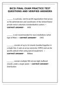 BICSI Final Exam Practice Test &ndash; Questions & Verified Answers&NewLine;&NewLine;